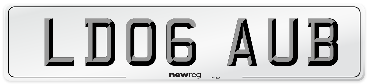 LD06 AUB Number Plate from New Reg